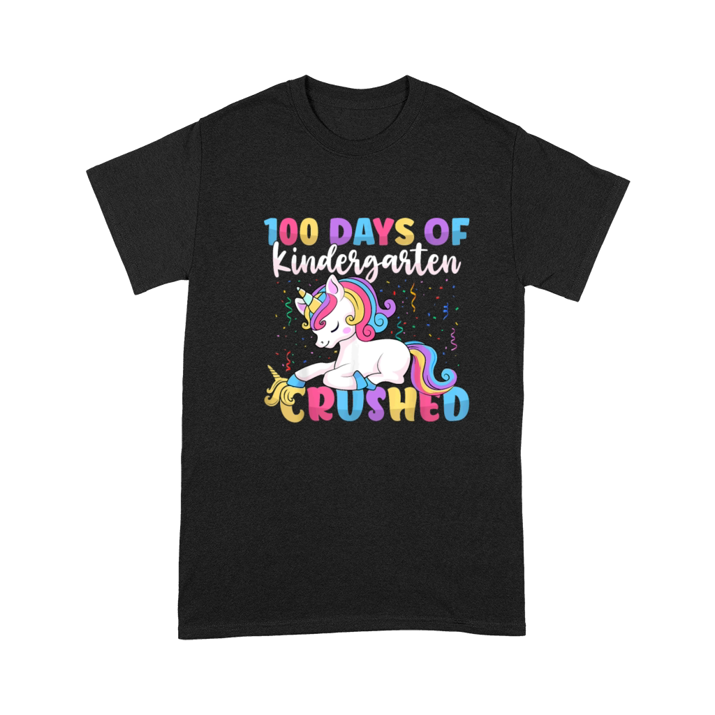100 Days of Kindergarten Crushed Boys Cute Unicorn Premium T-shirt