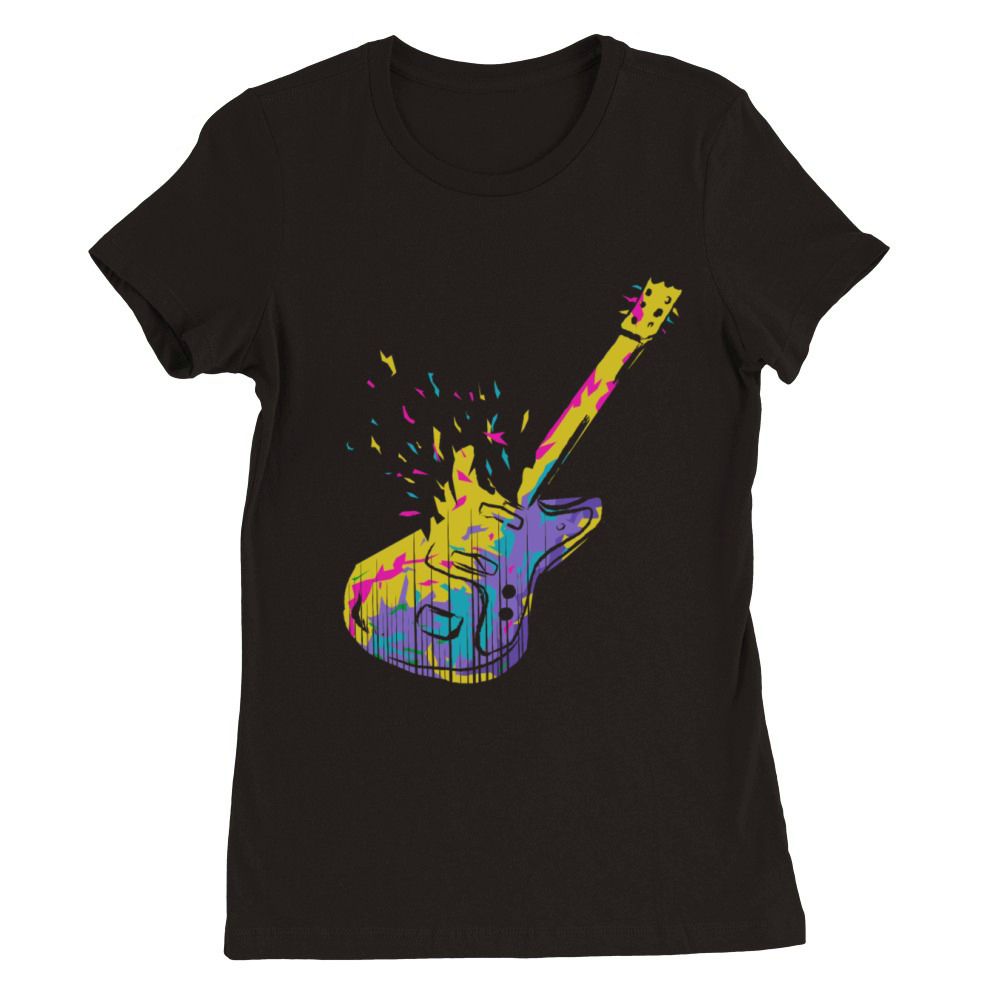 Electric Acoustic Classical Guitar Premium Womens Crewneck T-shirt