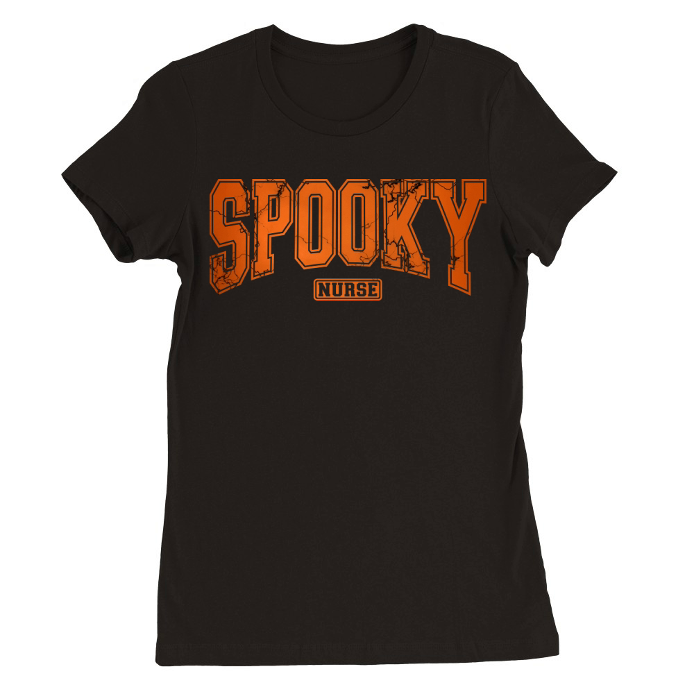 Halloween Spooky Nurse Premium Womens Crewneck T-shirt