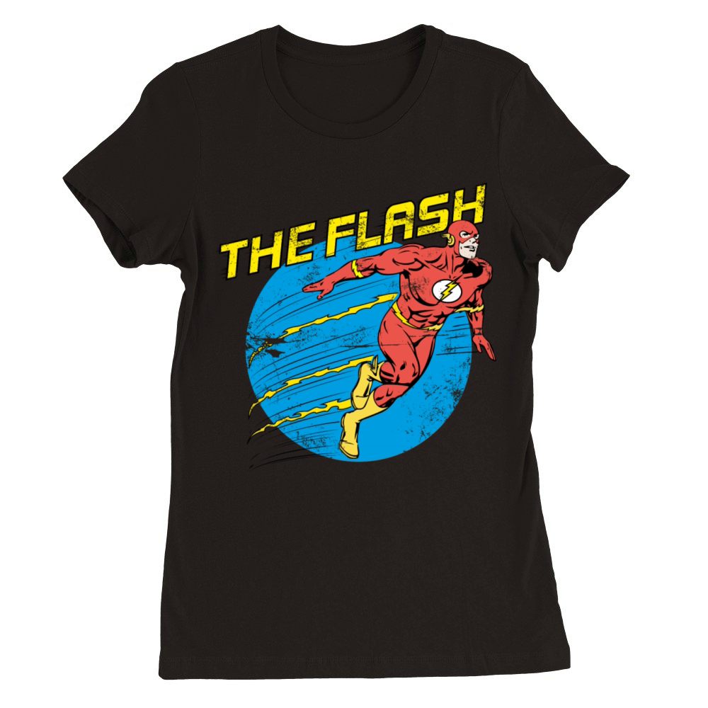 Justice League The Flash Run Premium Womens Crewneck T-shirt