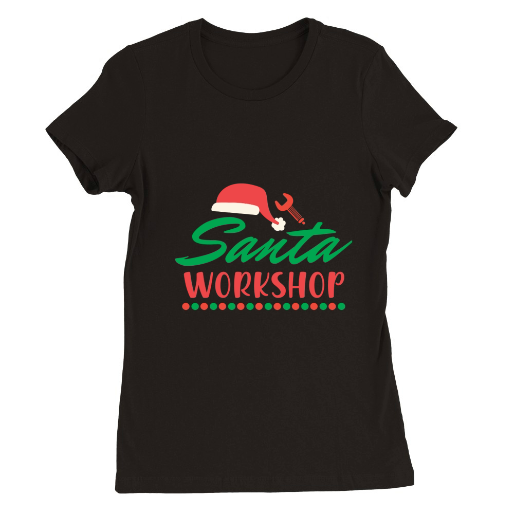 santa s workshop Premium Womens Crewneck T-shirt