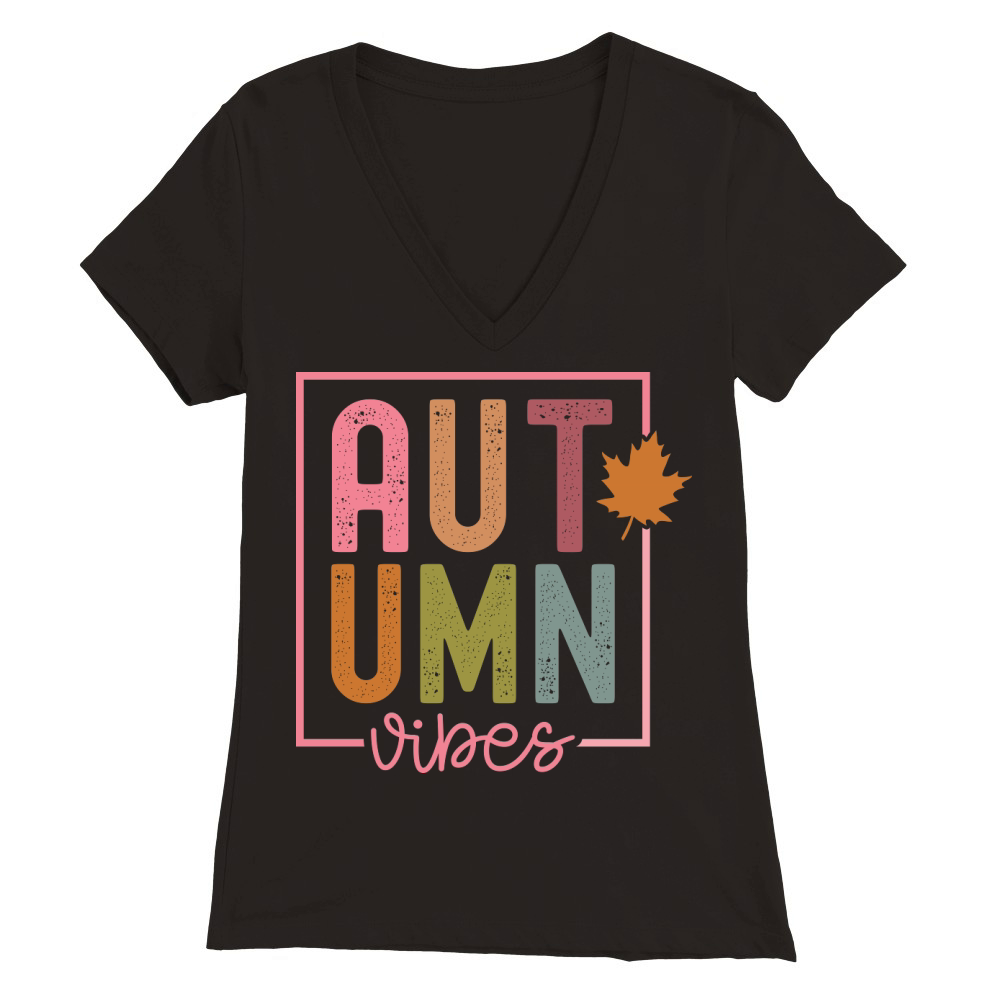 autumn vibes1 Premium Womens V-Neck T-shirt