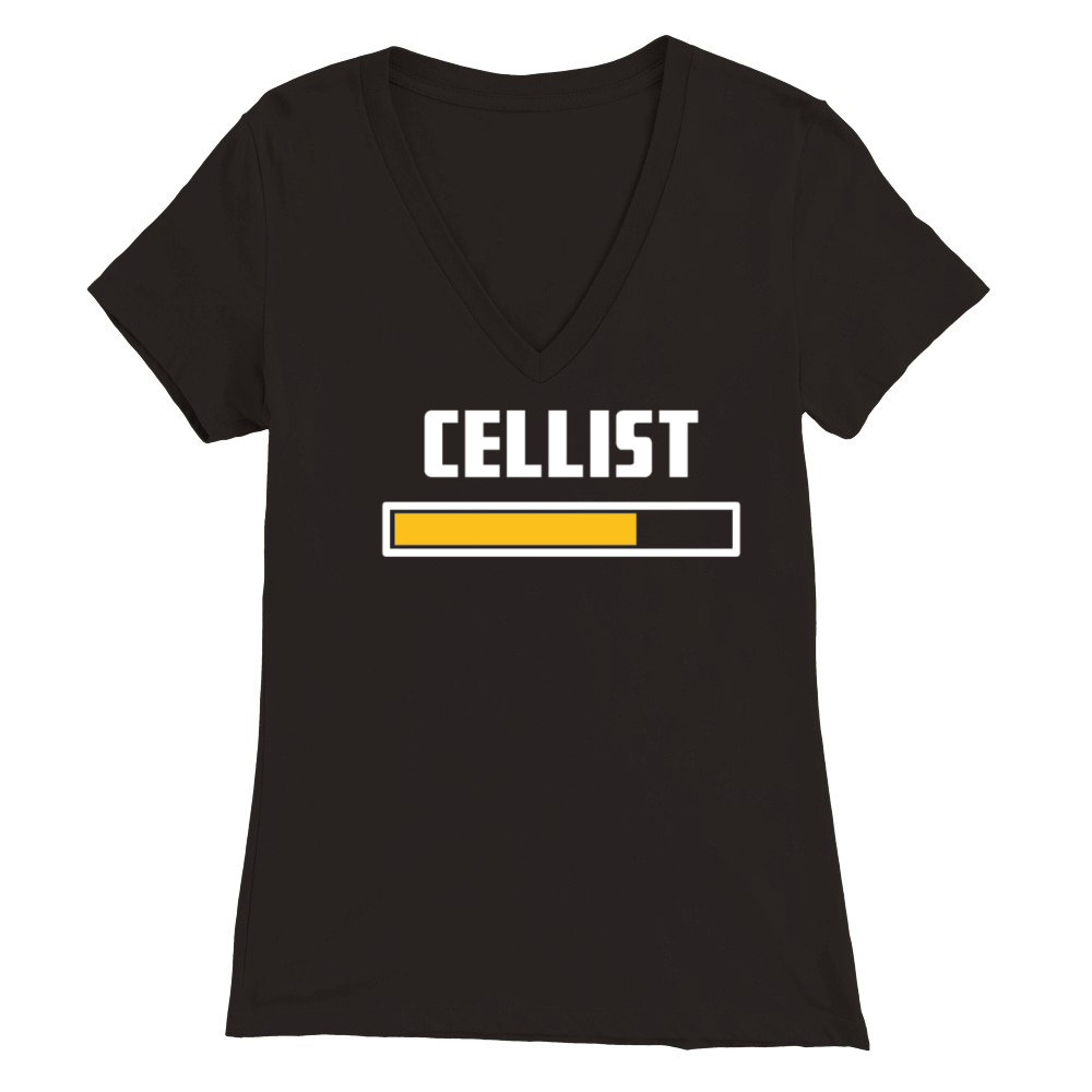 Cellist Installing Tshirt Premium Womens V-Neck T-shirt