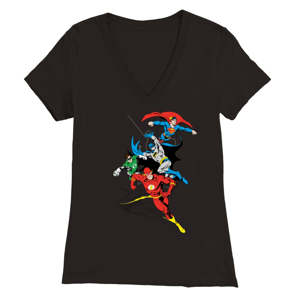 DC Comics Originals Group Premium Womens V-Neck T-shirt
