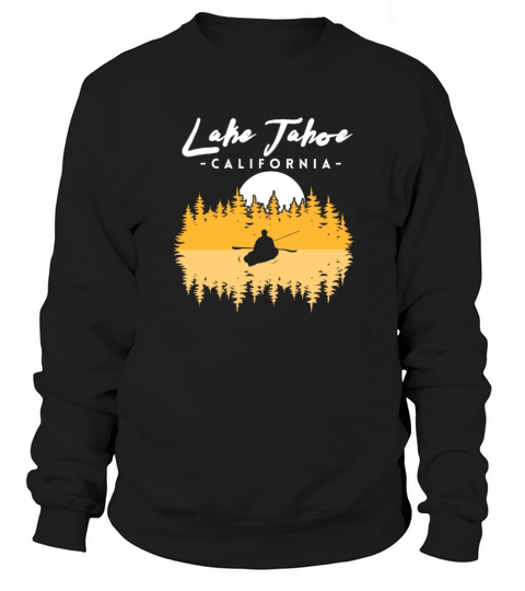 Lake Tahoe California, Fishing Sweatshirt Unisex