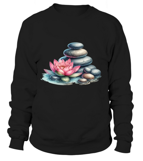 Zen Stones and Lotus Yoga Sweatshirt Unisex
