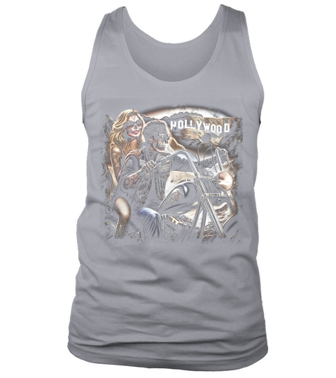 Skeleton Biker Couple in Hollywood Tank Top Unisex