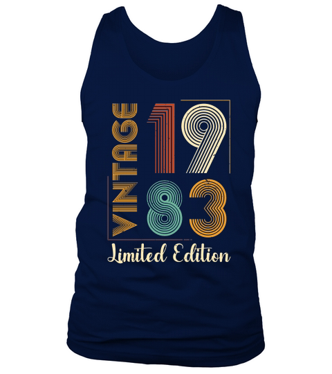 Vintage 1983 Limited Edition Birthday T Shirt Design (1) Tank Top Unisex
