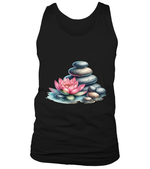 Zen Stones and Lotus Yoga Tank Top Unisex