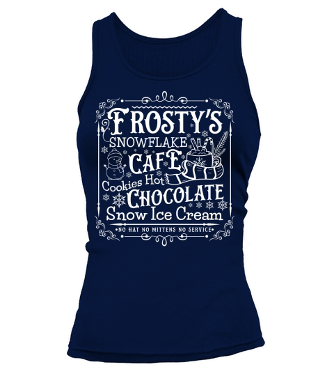 frostys Snowflake Cafe cookies Vintage Christmas  white300 Tank top Woman