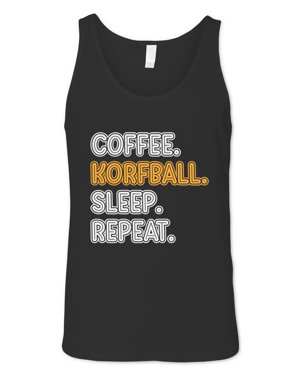 Coffee Korfball Sleep Repeat Unisex Jersey Tank