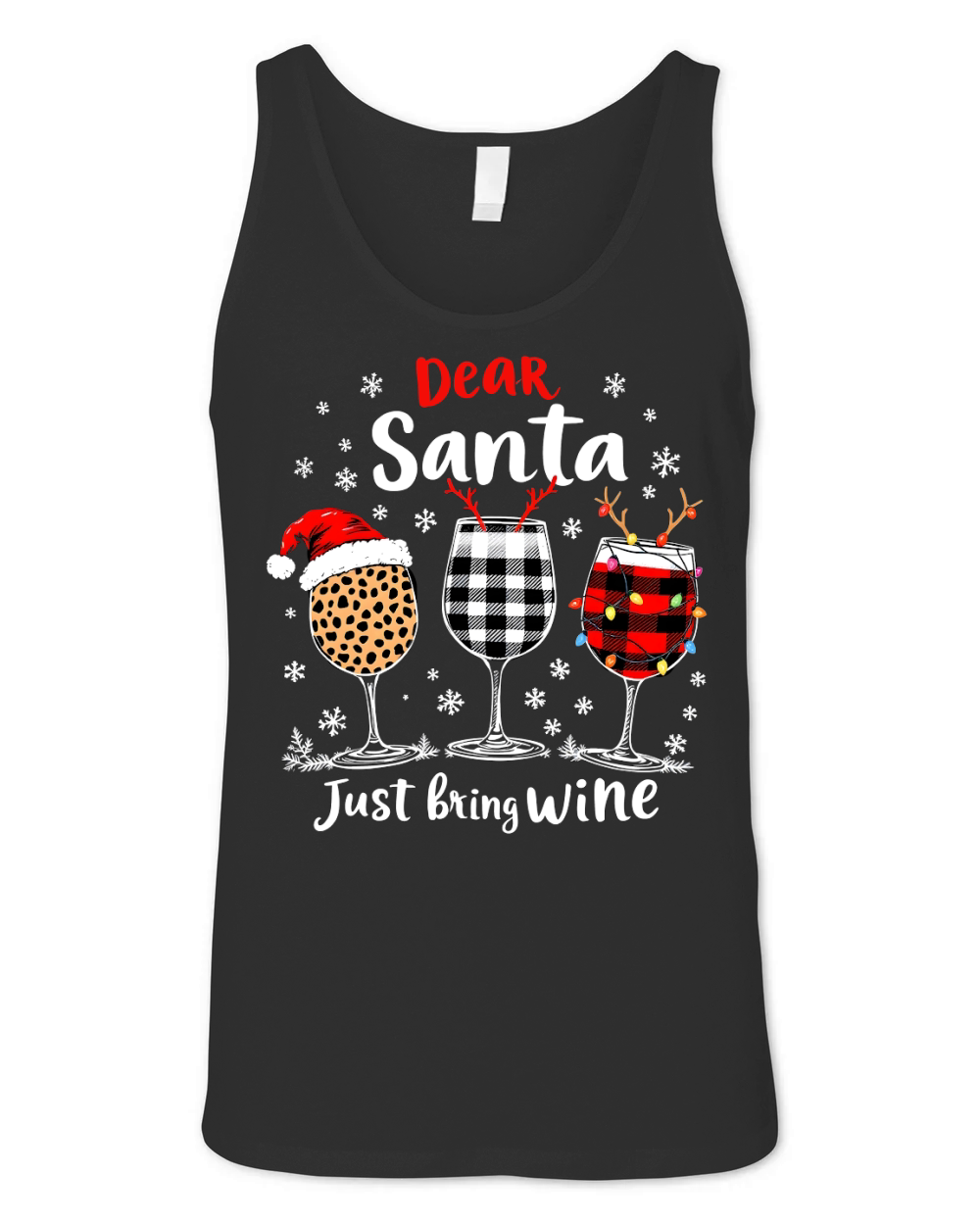 Dear santa just bring wine Unisex Jersey Tank