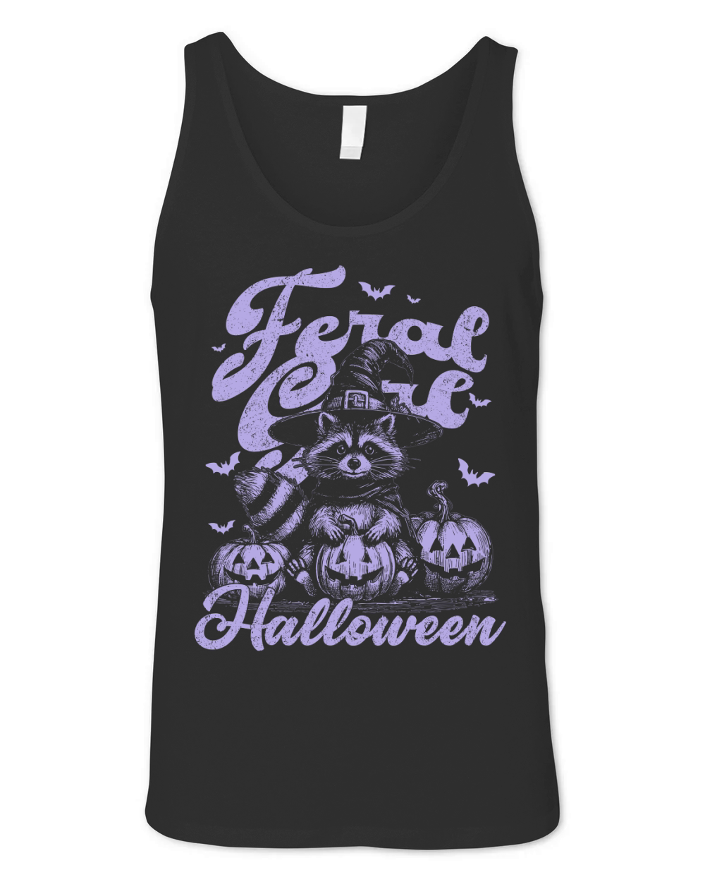 Feral girl Halloween Raccoon D Violet Unisex Jersey Tank