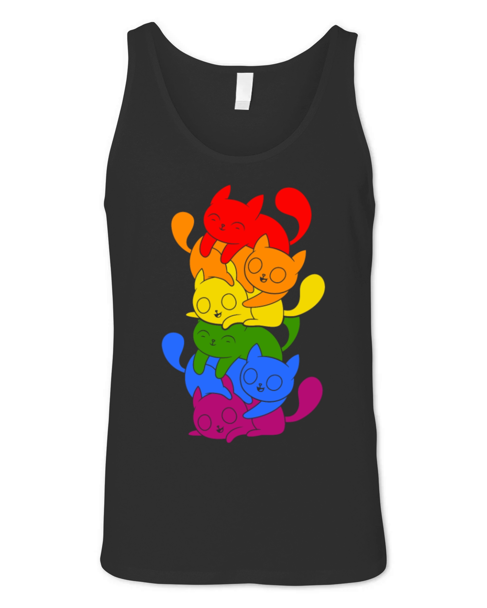 LGBT Color Cat Lesbian Gay LGBTQ Pride Transgender Unisex Jersey Tank