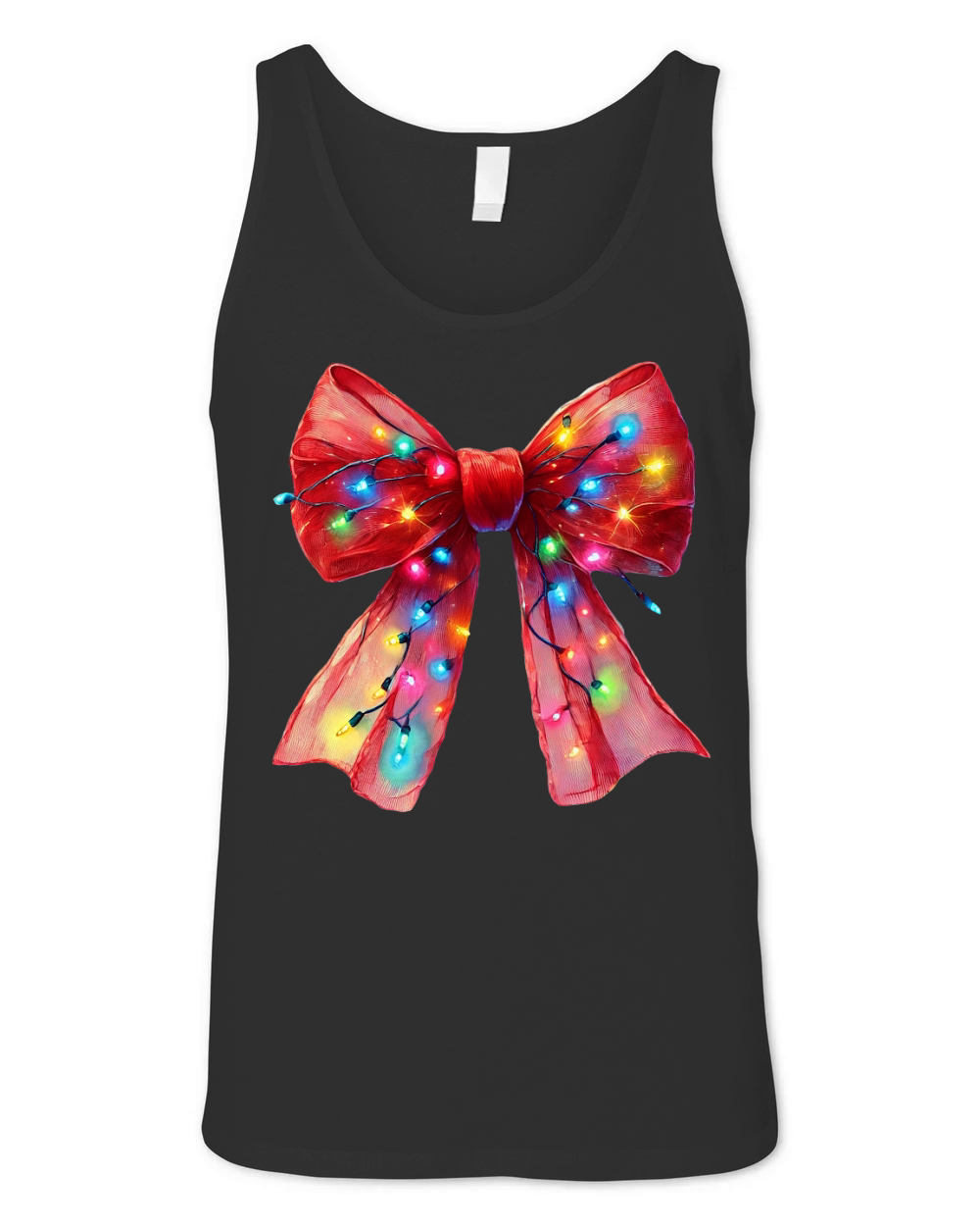 Red Bow Fairy Lights Unisex Jersey Tank