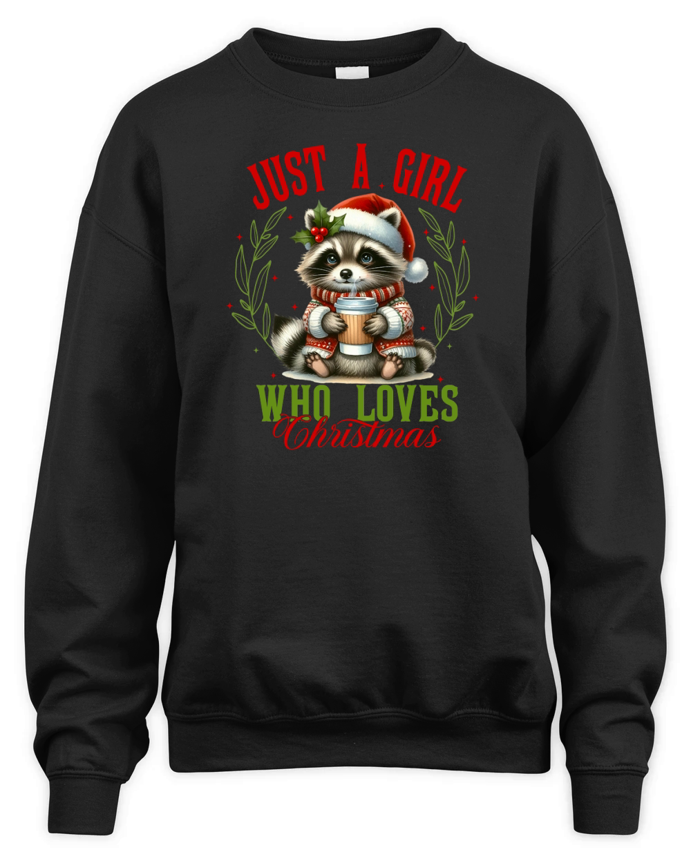 just a girl who loves christmas Unisex Premium Crewneck Sweatshirt