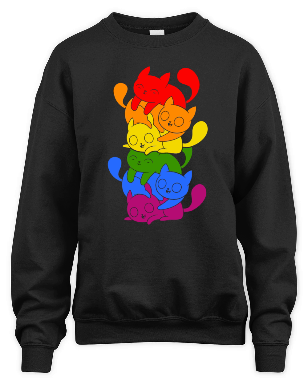 LGBT Color Cat Lesbian Gay LGBTQ Pride Transgender Unisex Premium Crewneck Sweatshirt