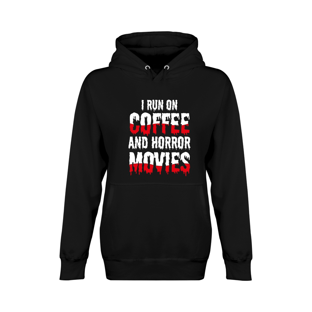 I run on coffef and horror movies Unisex Premium Pullover Hoodie