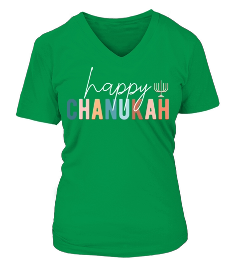 Happy Chanukah V-neck T-Shirt Woman