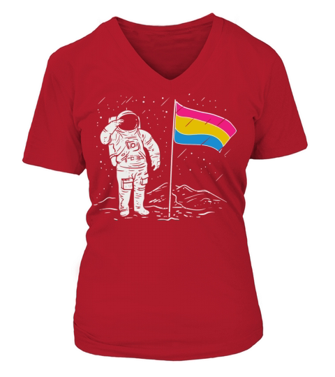 Pansexual Pride Funny Design Colors Of PANSEXUAL V-neck T-Shirt Woman