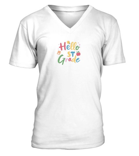 Hello 1st grade 1 V-Neck T-shirt