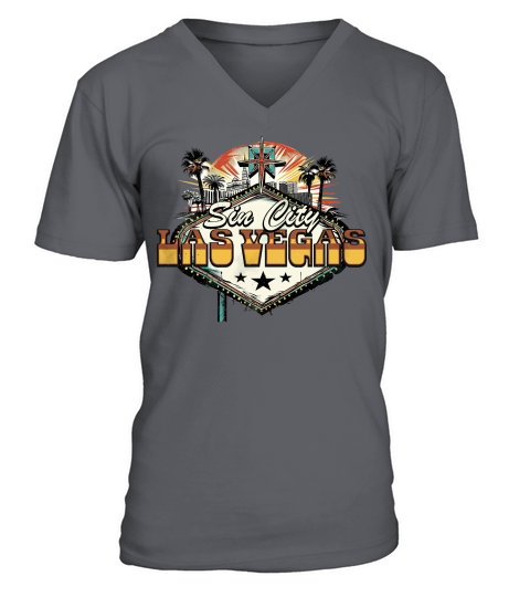 Sin City  Las Vegas V-Neck T-shirt