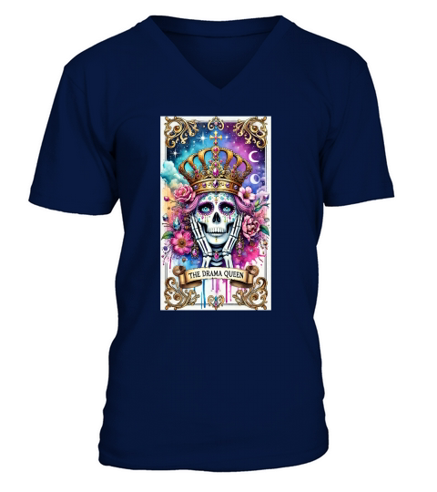 The Drama Queen Tarot Card 9 V-Neck T-shirt