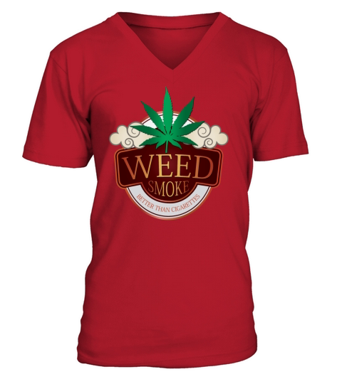 Weed Smoke V-Neck T-shirt