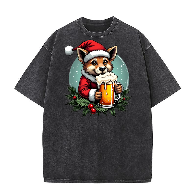 Animal Beer Christmas Sublimation Bundle 02 Washed T-Shirt