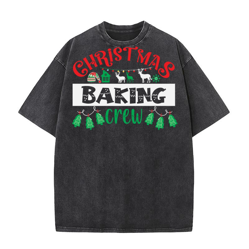 Christmas Baking Crew 12 Washed T-Shirt