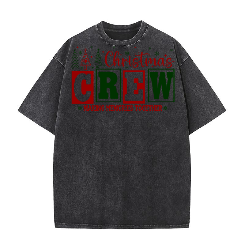 Christmas Crew Making Memories Together 1 Washed T-Shirt