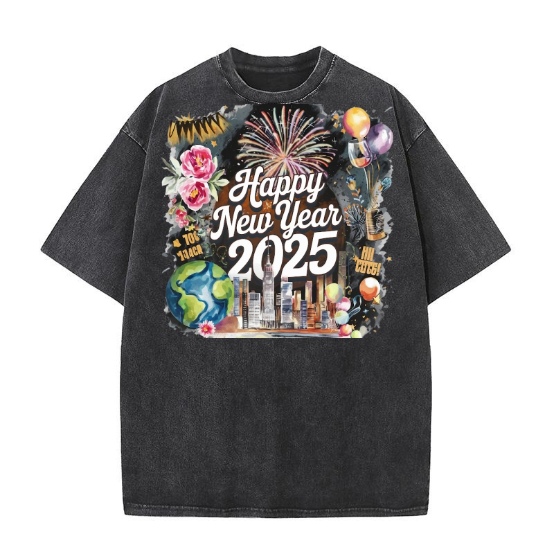 Happy new year 12 Washed T-Shirt