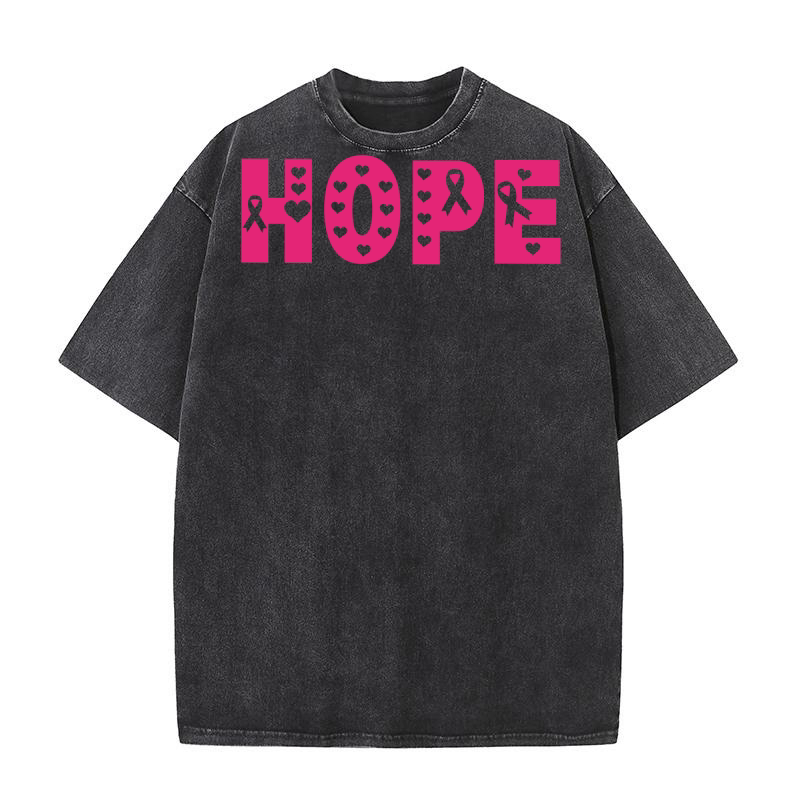 Hope Breast Cancer 05 Washed T-Shirt