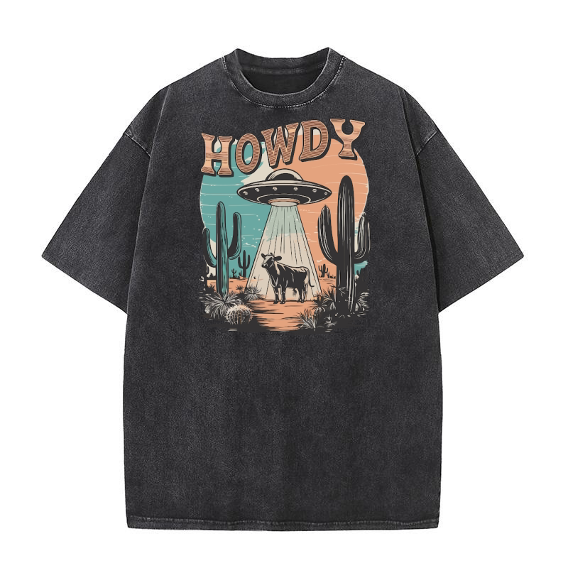 Howdy Western UFO Washed T-Shirt