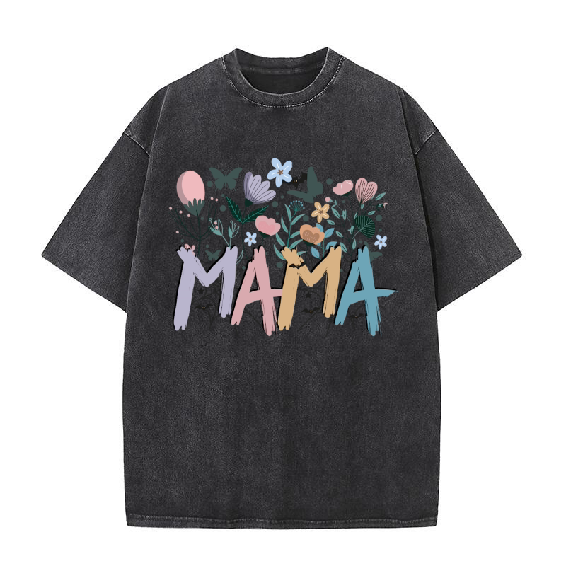 mama flower Washed T-Shirt