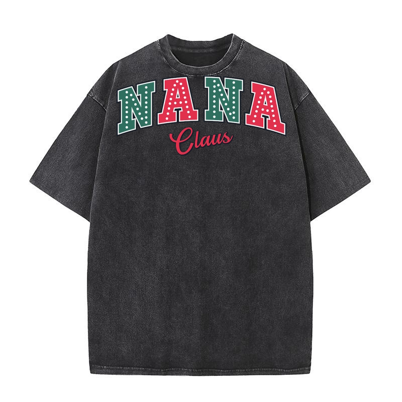 Nana Claus 02 Washed T-Shirt