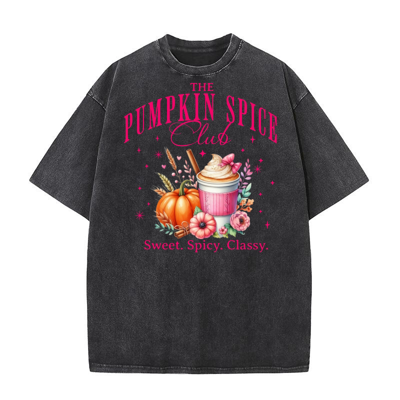 The Pumpkin Spice Club Sweet Spicy Classy 02 Washed T-Shirt