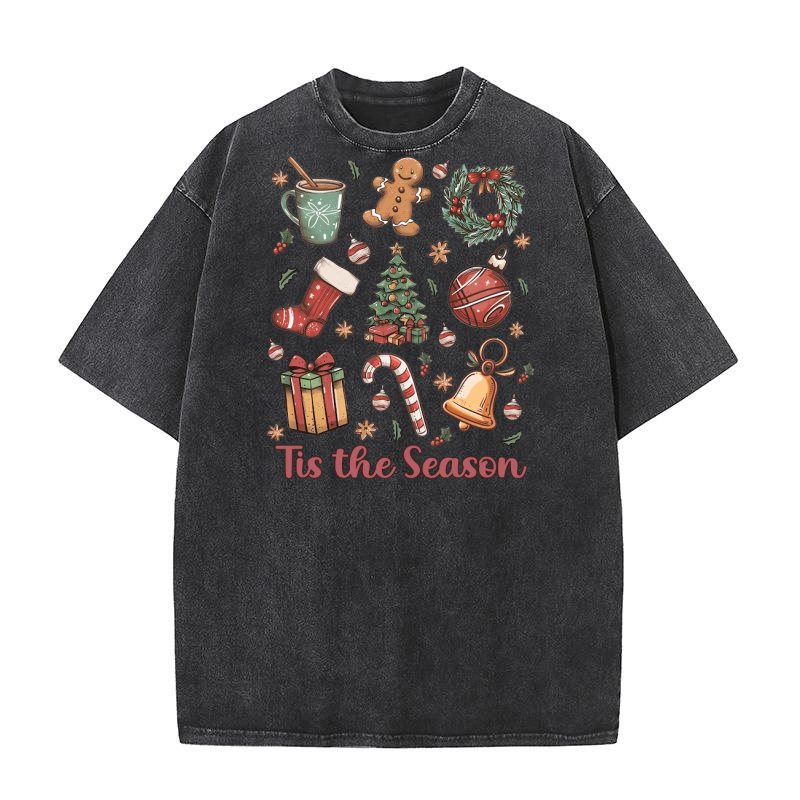 Tis the Season Christmas 7 Washed T-Shirt