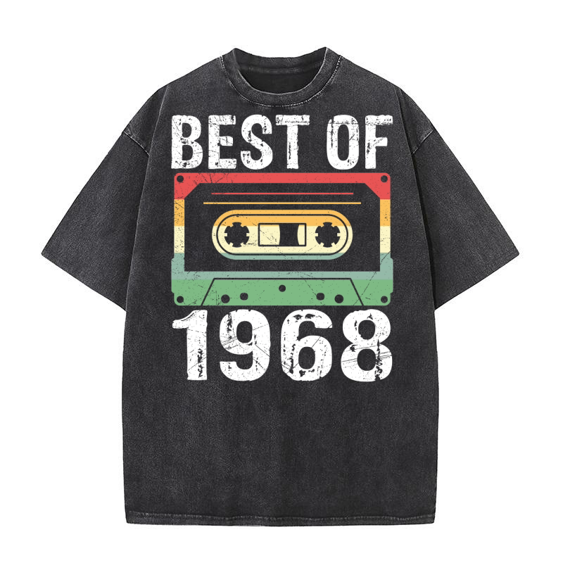 Vintage Best of 1968 Birthday Washed T-Shirt