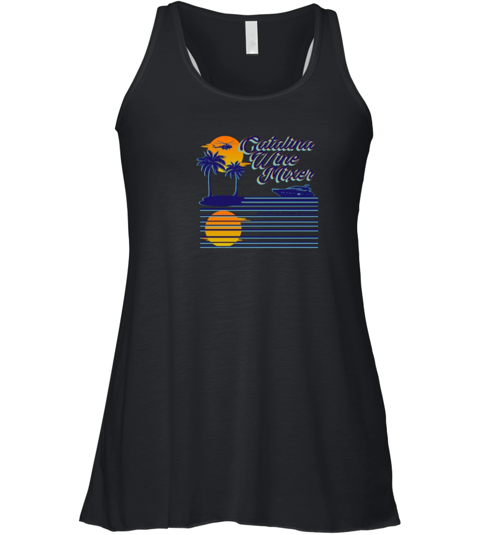 Catalina Wine Mixer Beach Palm Trees Women's Flowy Tank Top