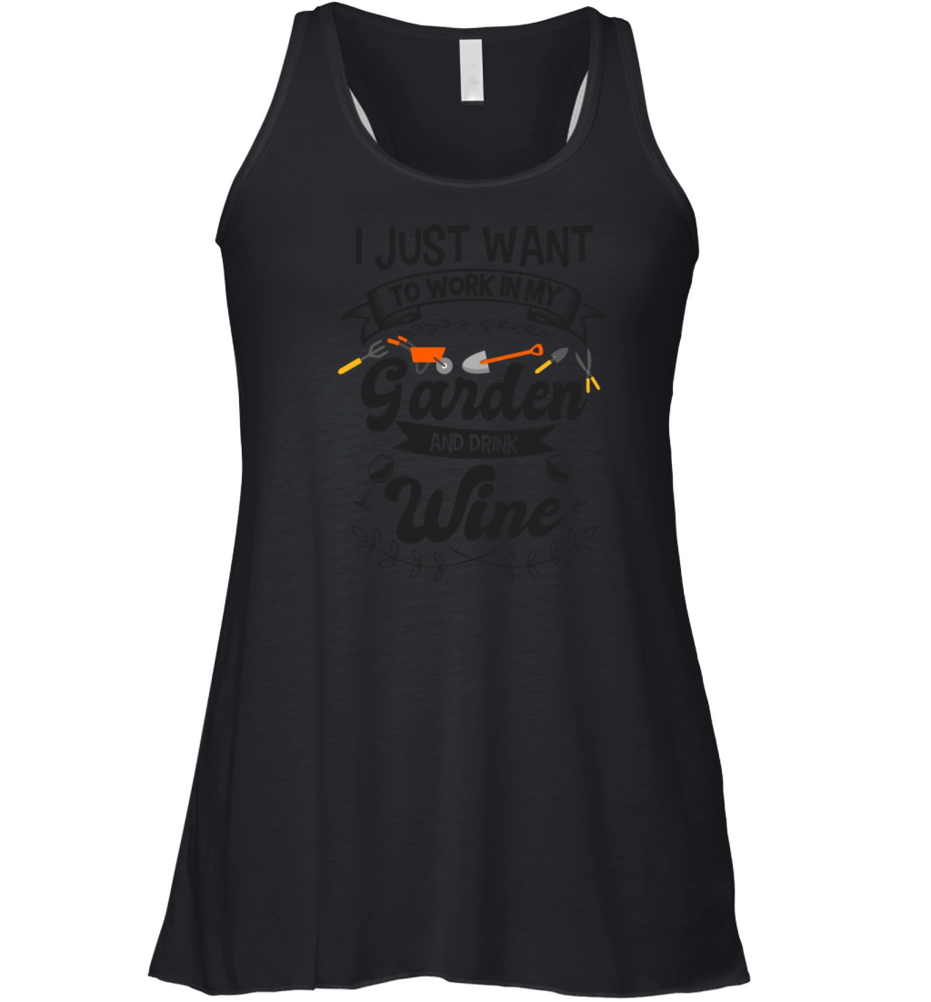 Gardening and wine Women's Flowy Tank Top