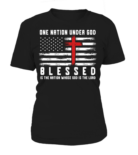 One nation under God Blessed Christian Women's T-Shirt