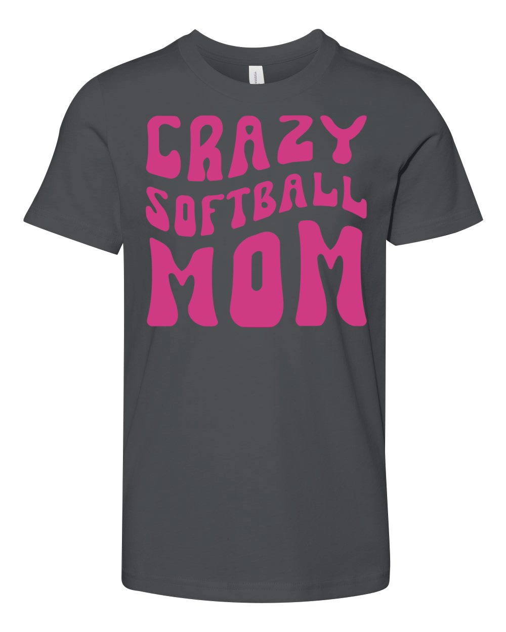 Crazy Softball Mom Youth Unisex Jersey Tee