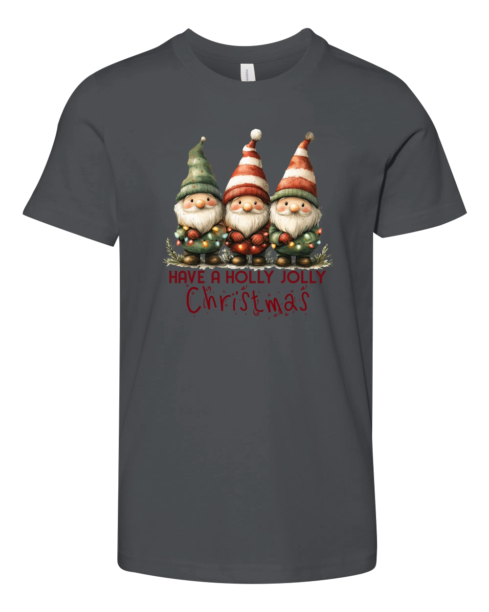 Have a holly jolly Christmas Gnomes Youth Unisex Jersey Tee