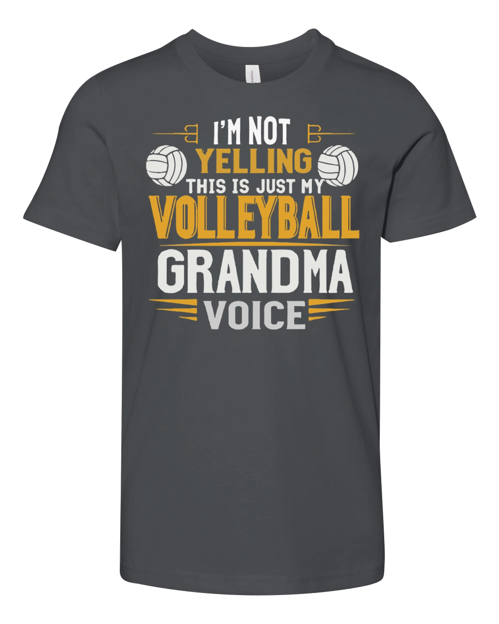 Im not yelling this is just my volleyball grandma voice Youth Unisex Jersey Tee