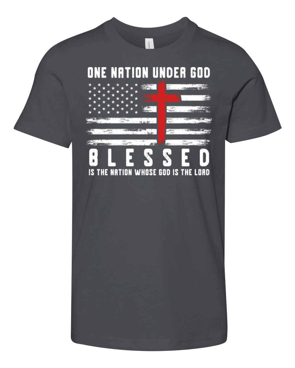 One nation under God Blessed Christian Youth Unisex Jersey Tee