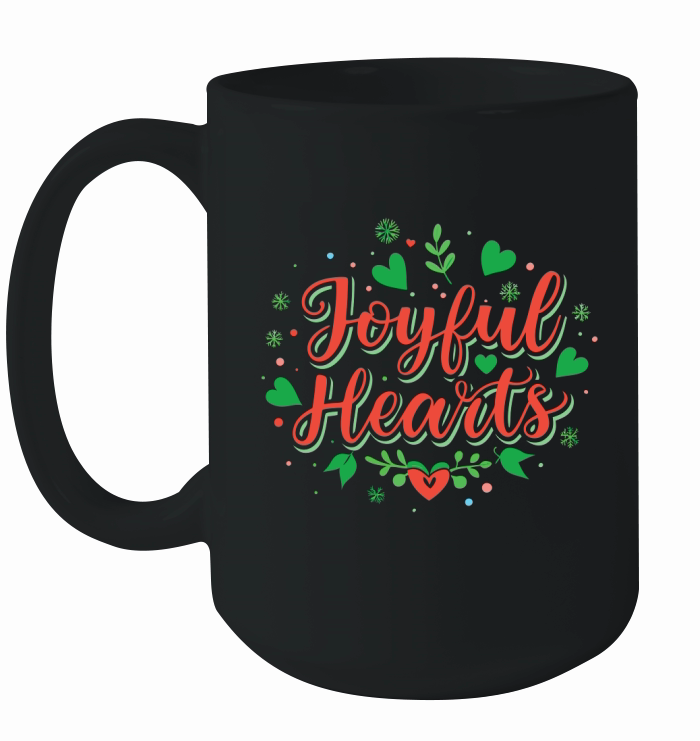 festive cheer  use vibrant colors and playful typ Ceramic Mug