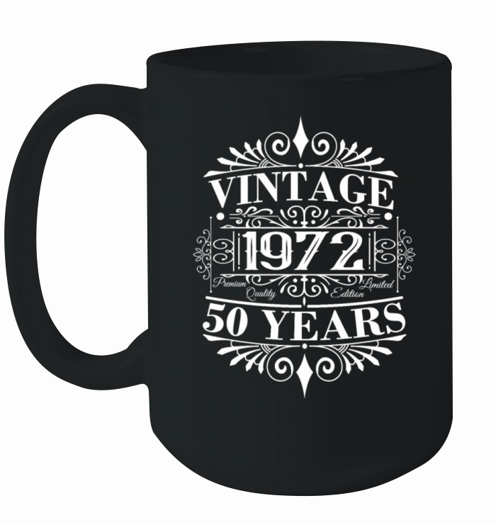 Vintage 1972 Birthday Sayings 50th Birthday Ceramic Mug
