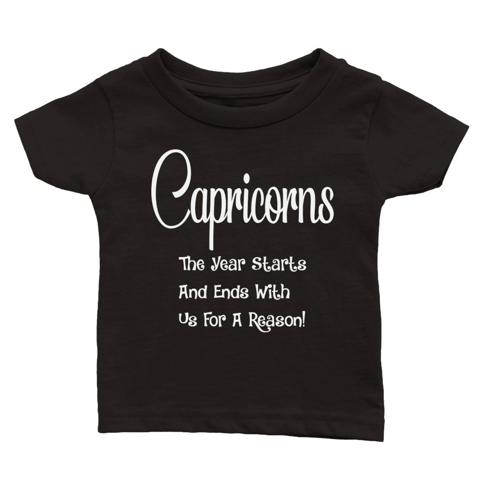 Capricorn The Year Starts And Ends Classic Baby Crewneck T-shirt