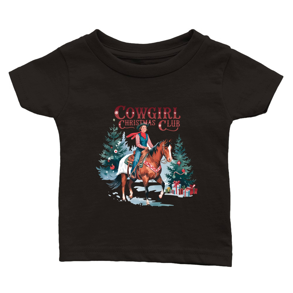 Cowgirl Christmas Club Vintage Christmas 02 Classic Baby Crewneck T-shirt